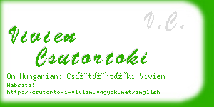 vivien csutortoki business card